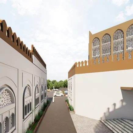 Campus Walkway — Architectural Render