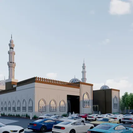 Complex with Parking Area — Architectural Render